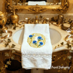 Baroque cornflowers circle - 5 sizes