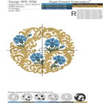 Baroque cornflowers circle - 5 sizes