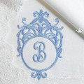 Classic Blank Monogram Machine Embroidery Design - 3 sizes
