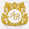 Classic Monogram Blank Embroidery Design - 3 sizes