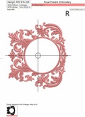 Classic Monogram Blank Embroidery Design - 3 sizes