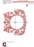 Classic Monogram Blank Embroidery Design - 3 sizes