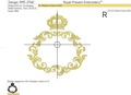 Classic monogram frame with crown Machine Embroidery Design - 4 sizes