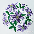 Clematis round Bouquet - 3 sizes
