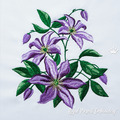 Clematis Machine Embroidery Design - 4 sizes