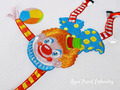 Clown Acrobat Machine Embroidery Design - 3 sizes