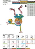 Clown Acrobat Machine Embroidery Design - 3 sizes