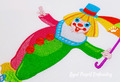Clown with Umbrella Machine Embroidery Design - 3 sizes