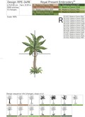 Palm Coconut Tree Machine Embroidery Design - 7 sizes