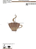 Coffee Cup Embroidery Design