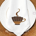 Coffee Cup Embroidery Design