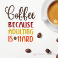 Coffee Quote machine embroidery design - 2 sizes