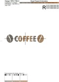 Coffee Text Machine Embroidery Design - 2 sizes