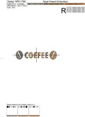 Coffee Text Machine Embroidery Design - 2 sizes