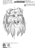 Rough-haired Collie contour - 5 Sizes