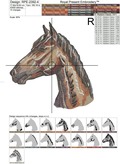 Colorful Horse portrait Machine Embroidery Design - 5 sizes