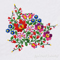 Colorful Hungarian corner embroidery pattern - 2 sizes