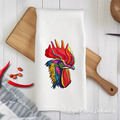 Colorful Rooster Pop art Machine Embroidery Design - 5 Sizes