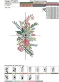Composition of colorful flowers Machine Embroidery Designs - 3 sizes