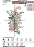 Composition of colorful flowers Machine Embroidery Designs - 3 sizes