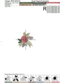 Composition of colorful flowers Machine Embroidery Designs - 3 sizes