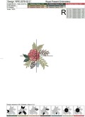 Composition of colorful flowers Machine Embroidery Designs - 3 sizes