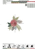 Composition of colorful flowers Machine Embroidery Designs - 3 sizes