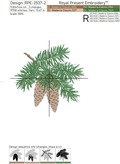 Cones Machine Embroidery Design - 2 sizes