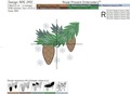 Cones on a branch Free Machine embroidery design - 3 sizes