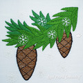 Cones on a branch Free Machine embroidery design - 3 sizes
