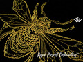 Contour Beetle Machine Embroidery Design - 5 sizes
