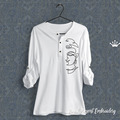Contour Buddha Machine Embroidery Design - 9 sizes