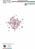 Corals Machine Embroidery Design - 5 sizes