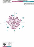 Corals Machine Embroidery Design - 5 sizes