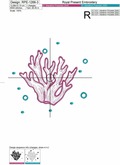 Corals Machine Embroidery Design - 5 sizes