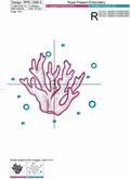 Corals Machine Embroidery Design - 5 sizes