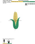 Corn Cobs Primitive Machine Embroidery Designs - 3 sizes