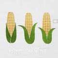 Corn Cobs Primitive Machine Embroidery Designs - 3 sizes