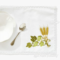 Hop and barley Corner Embroidery Design - 2 sizes