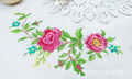 Climbing Roses Corner Machine Embroidery Design - 2 sizes