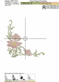 Corner Magnolias Machine Embroidery Designs - 4 sizes