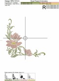 Corner Magnolias Machine Embroidery Designs - 4 sizes