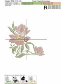 Corner Magnolias Machine Embroidery Designs - 4 sizes