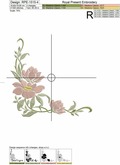 Corner Magnolias Machine Embroidery Designs - 4 sizes