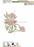 Corner Magnolias Machine Embroidery Designs - 4 sizes