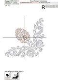 Corner with Easter egg Embroidery Design - 3 sizes