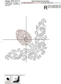 Corner with Easter egg Embroidery Design - 3 sizes