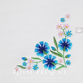 Cornflowers Corners Machine Embroidery Designs - 3 sizes