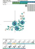 Cornflowers Corners Machine Embroidery Designs - 3 sizes