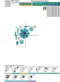 Cornflowers Corners Machine Embroidery Designs - 3 sizes